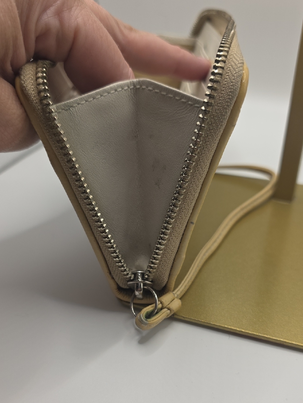 Coach Beige/Tan Signature Wristlet with Detachable Strap - Picture 11 of 17